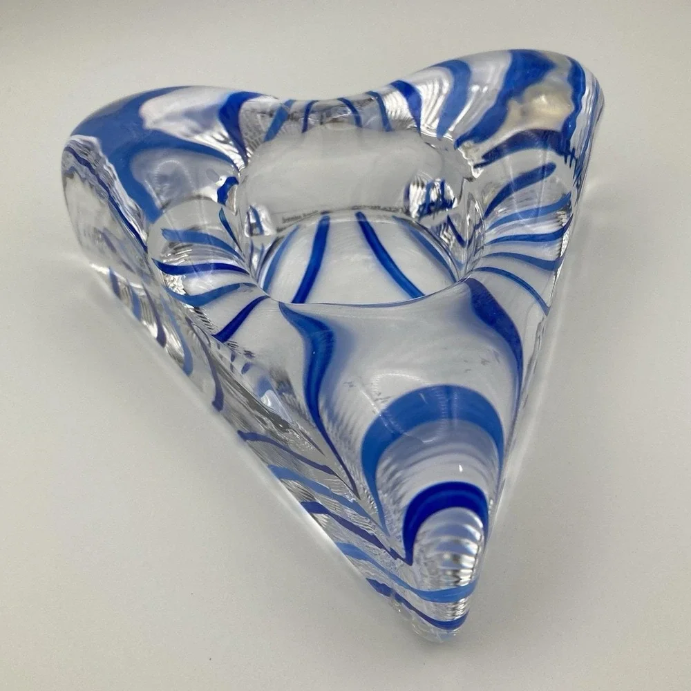 Vintage Swedish Triangular Candleholder by Ulrica Hydman Vallien for Kosta Boda